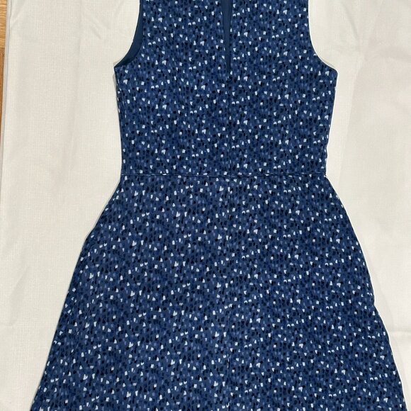 Gap Navy & White Speckled Fit & Flare Dress - Pockets - Size 6 - Picture 4 of 6